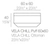 VONDOM VELA RGB LED CHILL OTTOMAN