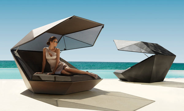 VONDOM FAZ DAYBED WITH PARASOL / swivel 360º