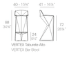 VONDOM VERTEX BAR STOOL