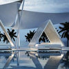 VONDOM FRAME VINEYARD ILLUMINATED DAYBED WITH WOVEN ROOF TOP