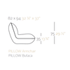 VONDOM PILLOW LOUNGE CHAIR